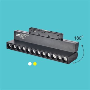 Đèn led thanh ray nam châm Hufa NC-60 L220*W22*H100 12W - 48V NC-60