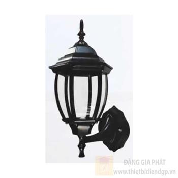 Đèn vách cổng Sano E27*1, Ø160*H350, vỏ đen VC 9601A