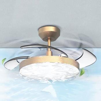 Quạt trần Opple LEDFSD E Rd420 36W STEP GD WindyS GP có đèn LEDFSD-E-Rd420-36W-STEP-GD-WindyS II-GP