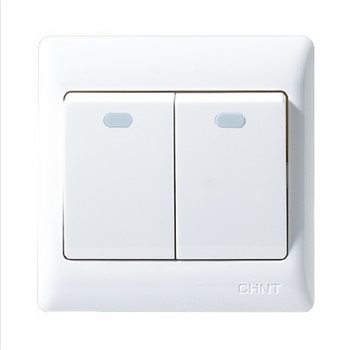 Bộ công tắc đôi 1 chiều CHINT NEW7-G003 10AX 250V NEW7-G003