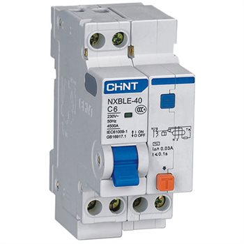 RCBO CHINT NXBLE-40 1P+N 30mA 4.5kA NXBLE-40 1P+N C6 30mA