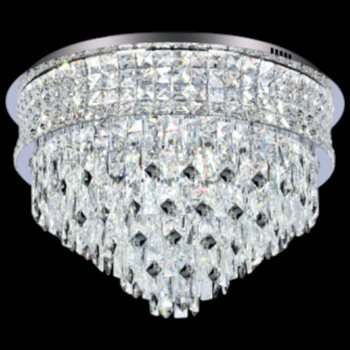 Đèn mâm tròn pha lê Andora Ø600*H370- E14*12 (Pha Lê Khói-Trong) MPL-84237/600