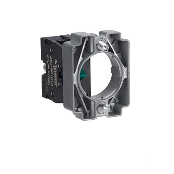 Single contact block with body and fixing collar, Easy Harmony XB2, metal, screw clamp terminal ZB2BZ101C