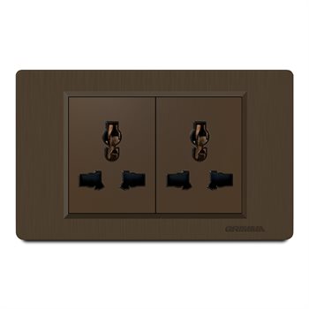 Bộ ổ cắm đôi 3 chấu đa năng Grimma G8C2SK3 Size M G8C2SK3