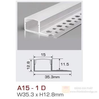 Thanh nhôm led âm viền 1.5m A15 - 1 D A15 - 1 D