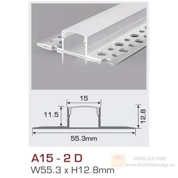 Thanh nhôm led âm viền 1.5m A15 - 2 D A15 - 2 D