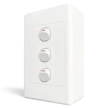 Bộ công tắc đơn MPE 3 công tắc và đế nổi A20B13N A20B13N
