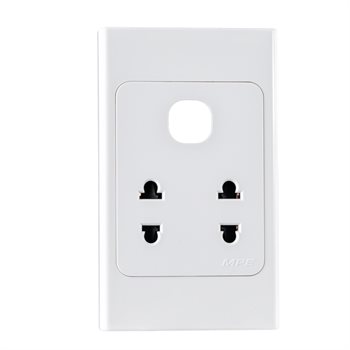 Ổ Cắm đôi 2 chấu 16A MPE A20US2XN A20US2XN