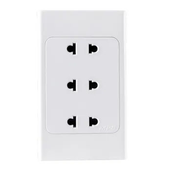 Bộ ổ cắm đơn MPE 3 Ổ cắm 2 chấu A20US3N đế liền 16A A20US3N