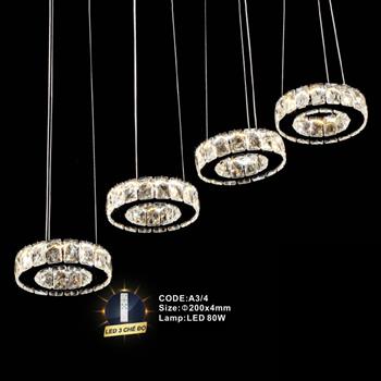 Đèn treo pha lê Slister Ø200x4mm - LED 80W - 3 CĐ A3/4