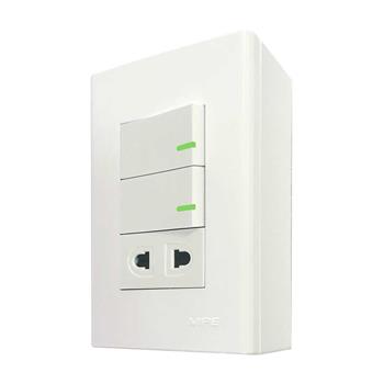 Bộ công tắc ổ cắm đơn MPE vặn vít A60B11U2V A60B11U2V