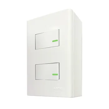 Bộ công tắc đơn MPE 2 công tắc và đế nổi A60B12N A60B12N