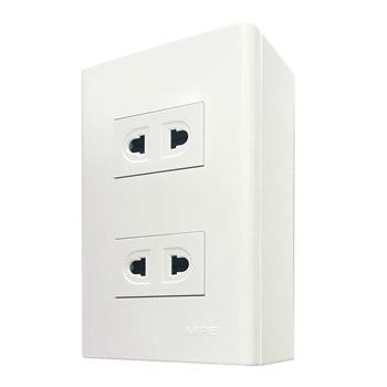 Bộ ổ cắm đơn MPE 2 ổ cắm đế nổi A60B12U A60B12U