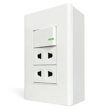 Bộ ổ cắm đơn MPE Bộ 1 công tắc 2 ổ cắm đơn A60B12U1V vặn vít A60B12U1V