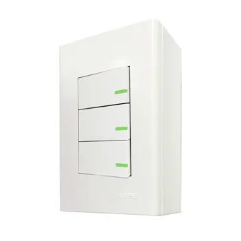 Bộ công tắc đơn MPE 3 công tắc và đế nổi A60B13N A60B13N