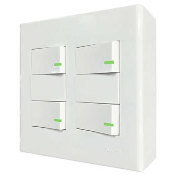 Bộ công tắc đôi MPE 4 công tắc đế nổi vặn vít A60B24V A60B24V