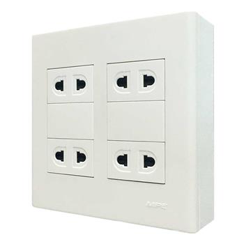 Bộ ổ cắm đôi MPE 4 ổ cắm đế nổi A60B24U A60B24U