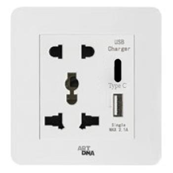 Ổ cắm đa năng + USB 5V + Type C A63-C06E32