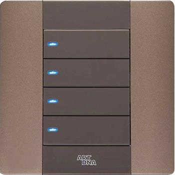 Công tắc LED bốn, 1 chiều A68-K4A