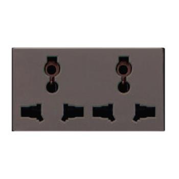 Ổ cắm 3 chấu đôi liền (Double 3 pin socket) A88-2MC03