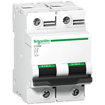 Acti9 MCB C120N 2P 10kA 230V, C curve A9N18360
