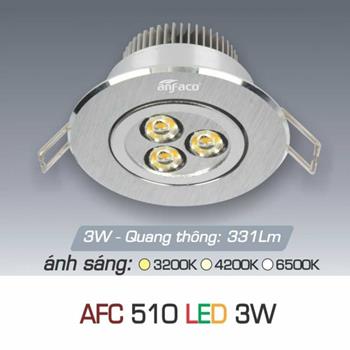 Đèn âm trần downlight Anfaco AFC 510 3W AFC 510 3W