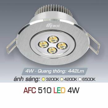 Đèn âm trần downlight Anfaco AFC 510 4W AFC 510 4W