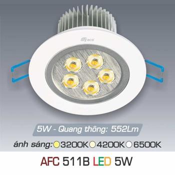 Đèn âm trần downlight Anfaco AFC 511B Led 5W AFC 511B Led 5W