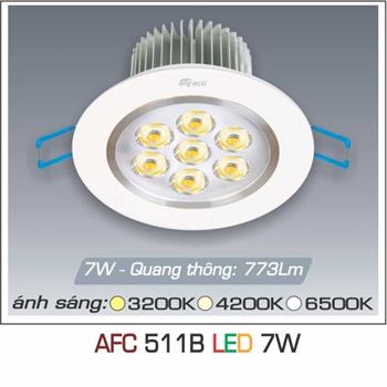 Đèn âm trần downlight Anfaco AFC 511B Led 7W AFC 511B Led 7W