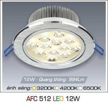 Đèn âm trần downlight Anfaco AFC 512 Led 12W AFC 512 Led 12W