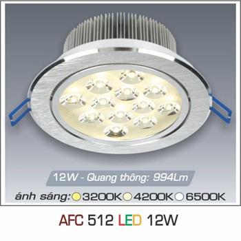 Đèn âm trần downlight Anfaco AFC 512 12W AFC 512 12W