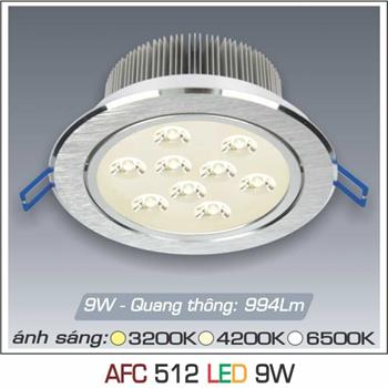 Đèn âm trần downlight Anfaco AFC 512 Led 9W AFC 512 Led 9W
