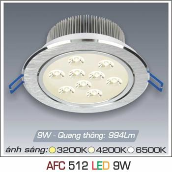 Đèn âm trần downlight Anfaco AFC 512 9W AFC 512 9W