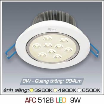 Đèn âm trần downlight Anfaco AFC 512B Led 9W AFC 512B Led 9W