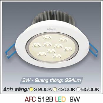 Đèn âm trần downlight Anfaco AFC 512B 9W AFC 512B 9W