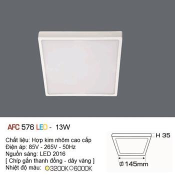 Đèn ốp trần cao cấp Anfaco AFC 576 13W AFC 576 13W