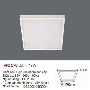 Đèn ốp trần cao cấp Anfaco AFC 576 17W AFC 576 17W
