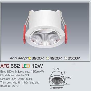 Đèn âm trần trang trí Anfaco AFC 662 LED 12W AFC 662 LED 12W