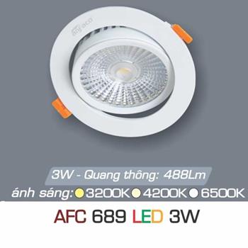 Đèn âm trần downlight Anfaco AFC 689 3W AFC 689 3W