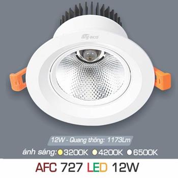 Đèn âm trần downlight Anfaco AFC 727 12W AFC 727 12W