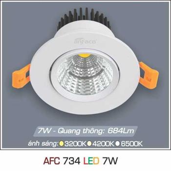 Đèn âm trần downlight Anfaco AFC 734 7W AFC 734 7W