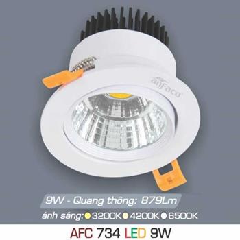 Đèn âm trần downlight Anfaco AFC 734 9W AFC 734 9W