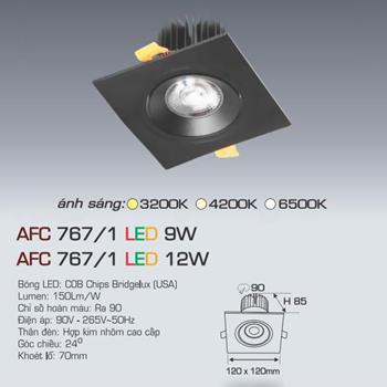 Đèn âm trần trang trí Anfaco AFC 767/1 LED AFC 767/1D LED xW