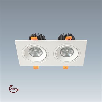 Đèn downlight âm trần đôi Anfaco AFC 767 T/2 12W AFC 767 T/2 12W
