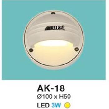 Đèn vách cầu thang led 3W, ánh sáng vàng Ø100*H50 AK-18