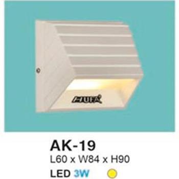 Đèn vách cầu thang led 3W, ánh sáng vàng L60*W84*H90 AK-19