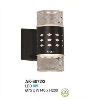 Đèn gắn tường Ø75*W140*H200 - LED 9W - 3 màu AK-6072/2