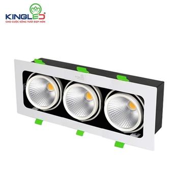 Đèn Led Hộp Âm Trần Rọi KingLed TOPAZ GL-3*10SS-V334 30W GL-3*10SS-V334-V/TT/T