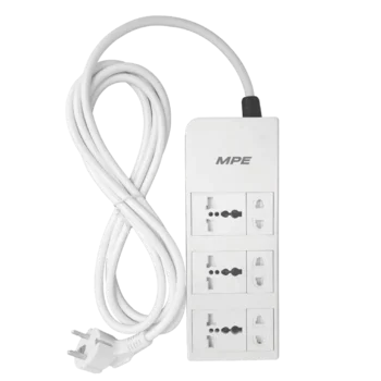 Ổ cắm di động MPE AM6S2 3 lỗ 2 chấu, 3 lỗ đa năng dài 3m AM6S2