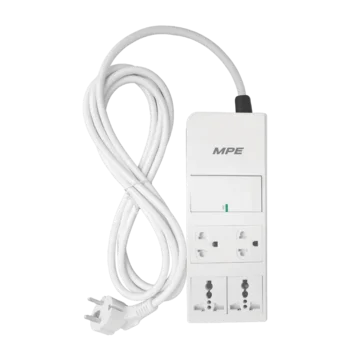 Ổ cắm di động MPE AM6S3 2 lỗ 3 chấu, 2 lỗ đa năng kèm công tắc 2 cực dài 3m AM6S3